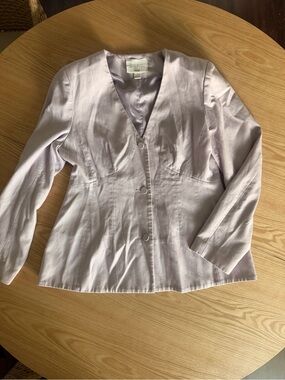 Mare Mare  Lavender V-Neck Button Jacket
